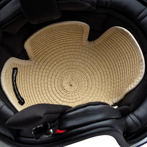 Protection cheveux casque moto